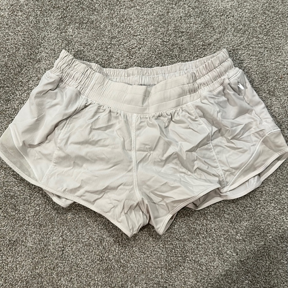 Lululemon White Hotty Hot Shorts